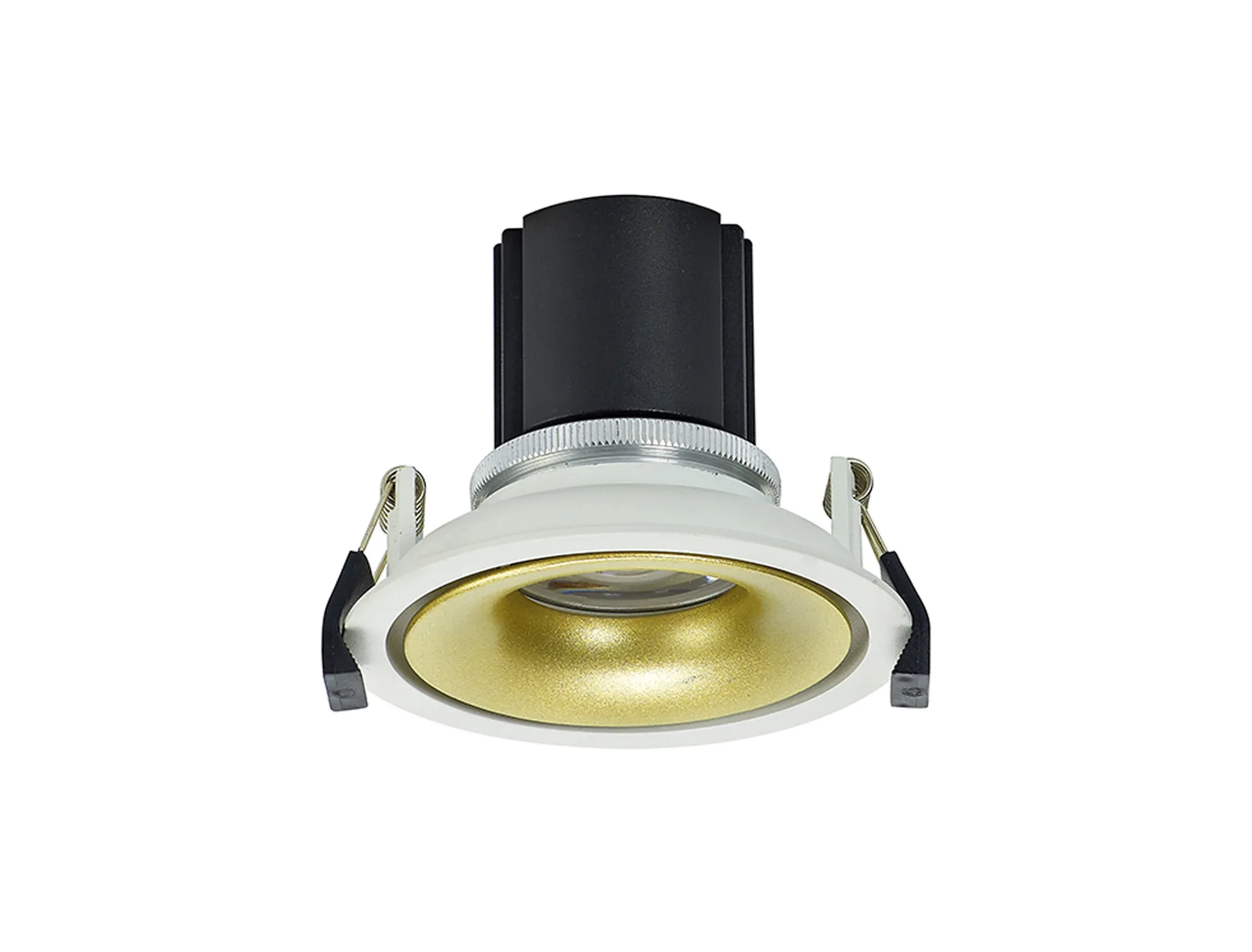 Bolor 9 Tridonic Powered 9W 3000K 840lm 36° CRI>90 LED Engine White/Gold Fixed Recessed Spotlight, IP20 DM202033  Dlux Bolor 9